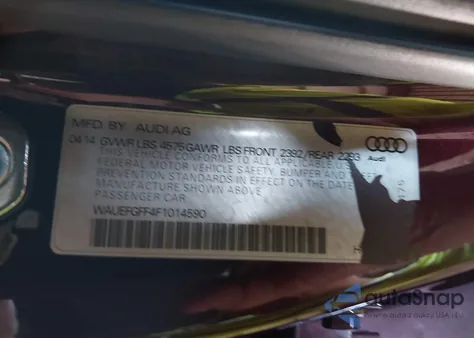 2015 Audi A3 2.0T Premium z USA, uszkodzony, nr VIN WAUEFGFF4F1014590